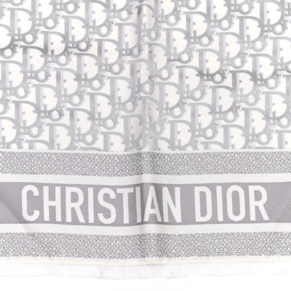 Christian Dior Silk Oblique Scarf Grey 4 of 10