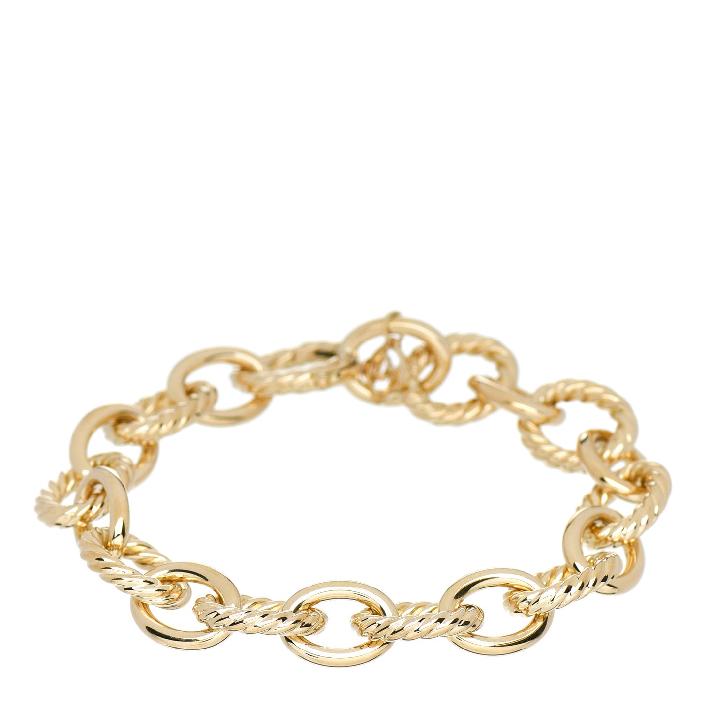 18K Yellow Gold 12mm Large Oval Link Bracelet
