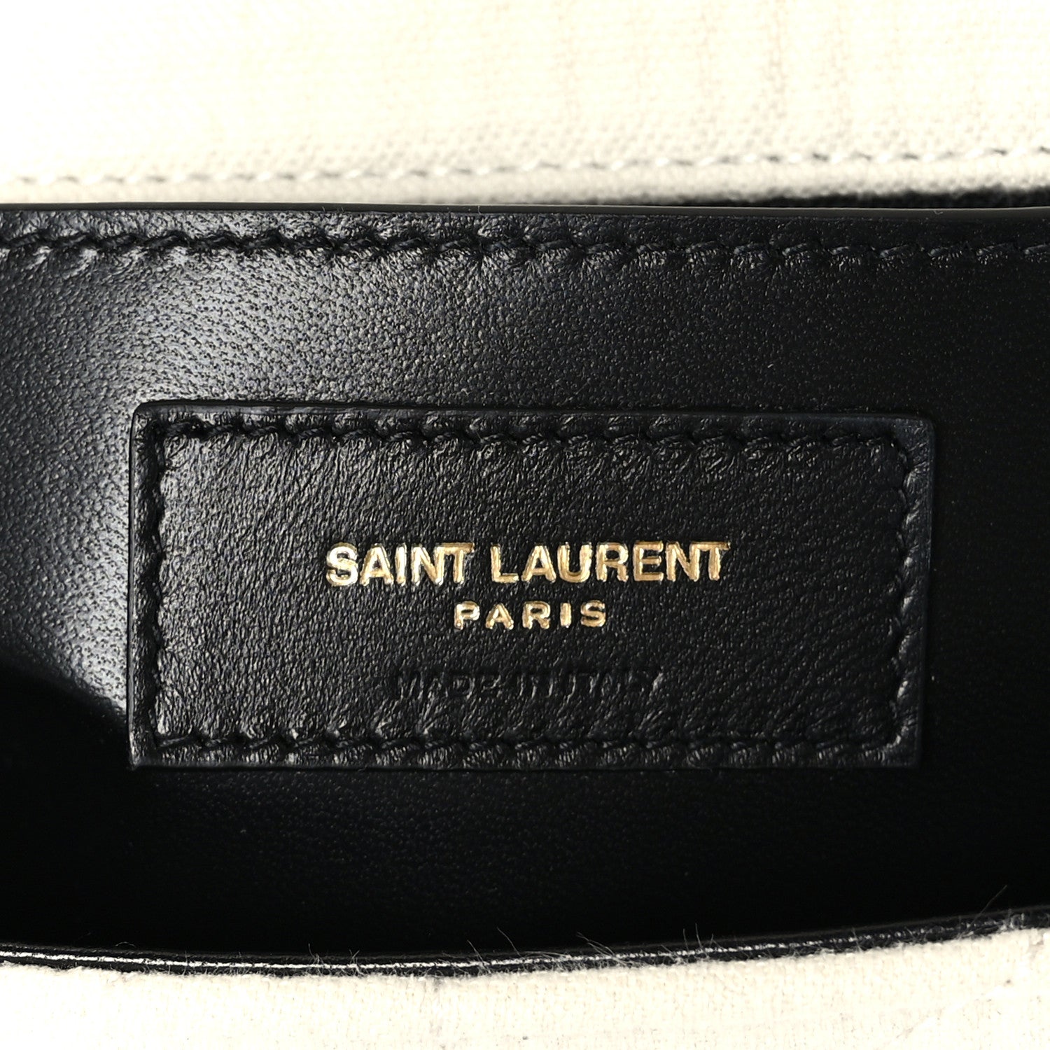 Saint Laurent Crinkle Cotton Patchwork Monogram Medium Jamie Vanilla Ice 6 of 9