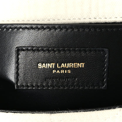 Saint Laurent Crinkle Cotton Patchwork Monogram Medium Jamie Vanilla Ice 6 of 9