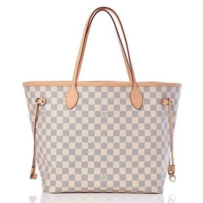 Louis Vuitton Damier Azur Neo Neverfull MM Rose Ballerine 3 of 16