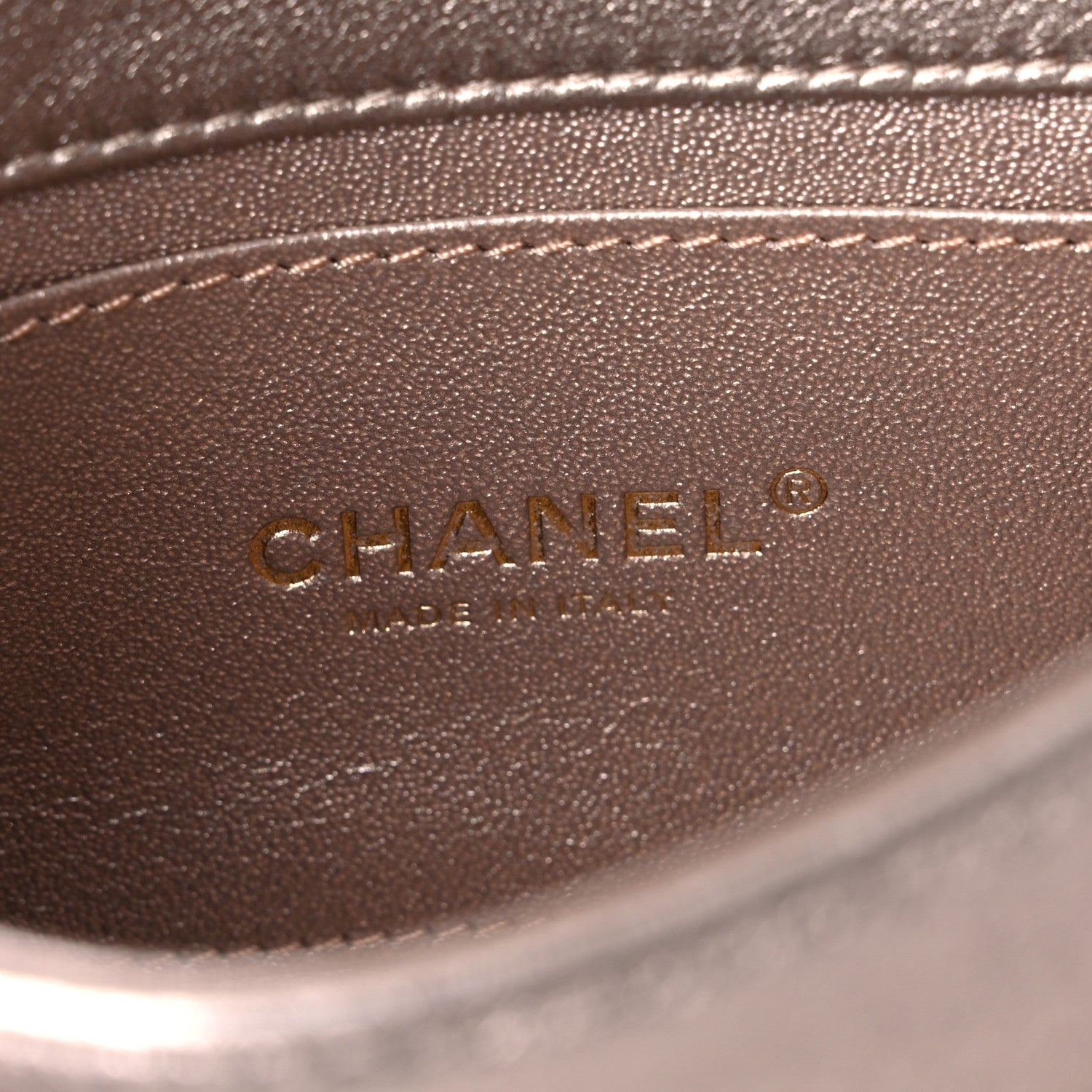 Chanel Metallic Lambskin Quilted Mini Camellia Flap Silver Gold 5 of 9