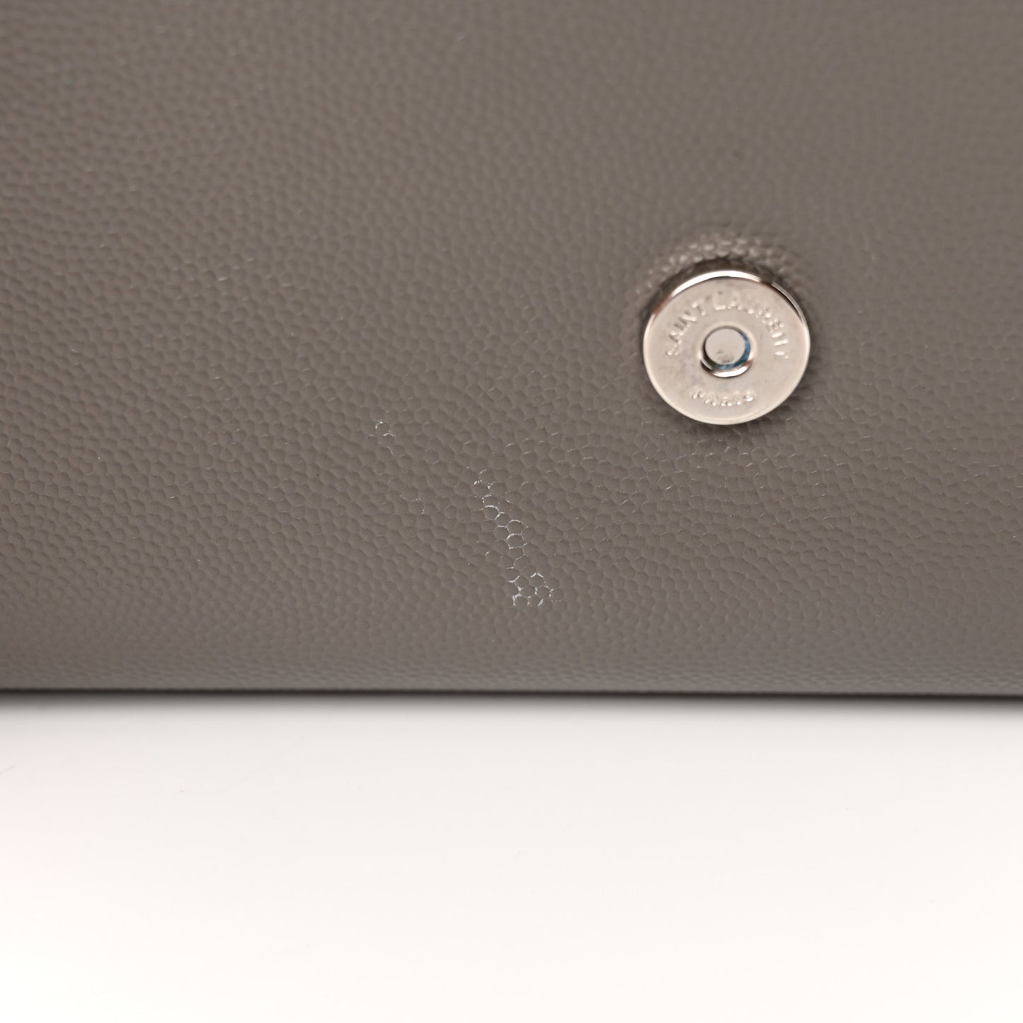 Grain De Poudre Classic Monogram Kate Satchel Grey