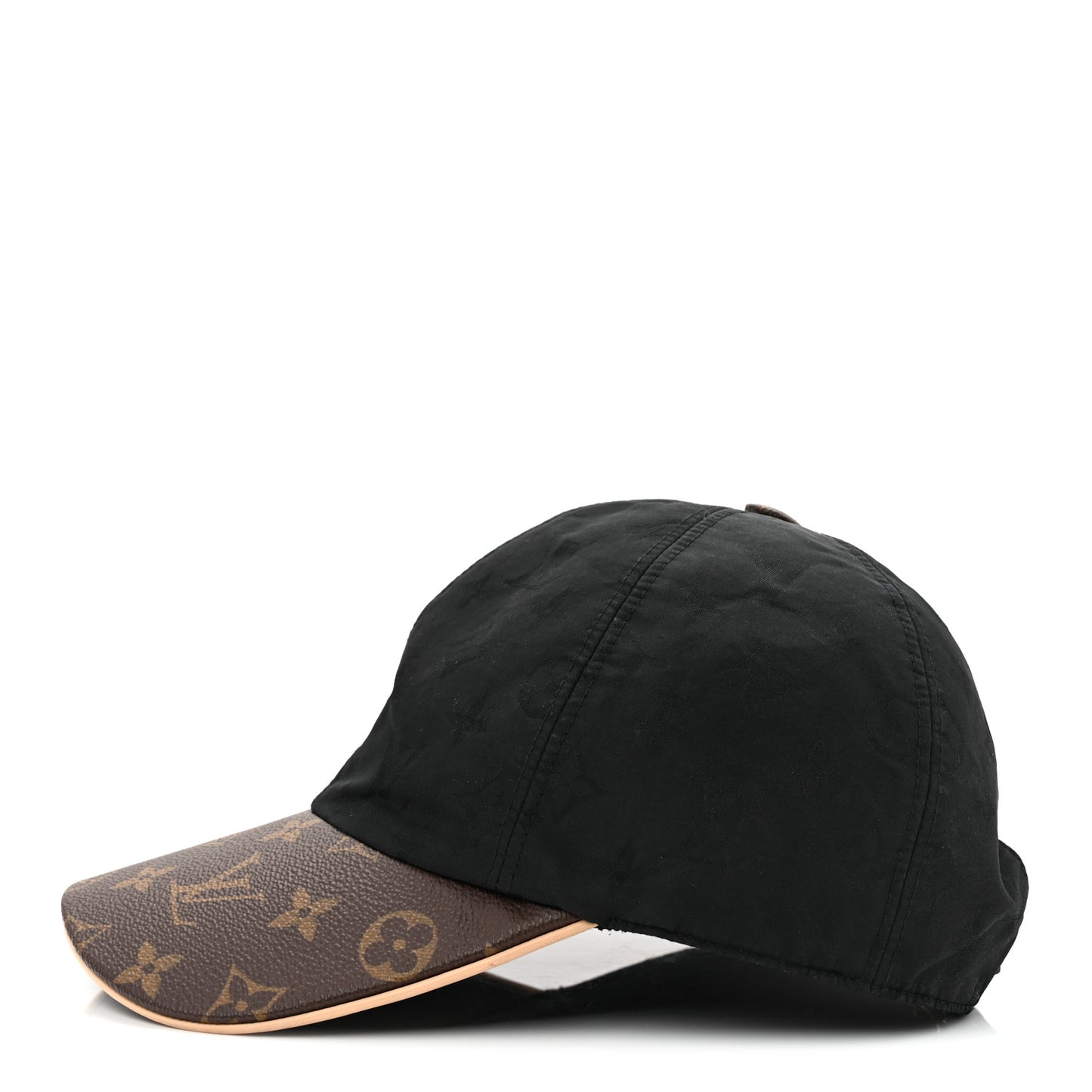 Polyester Silk Monogram LV Get Ready Cap Black