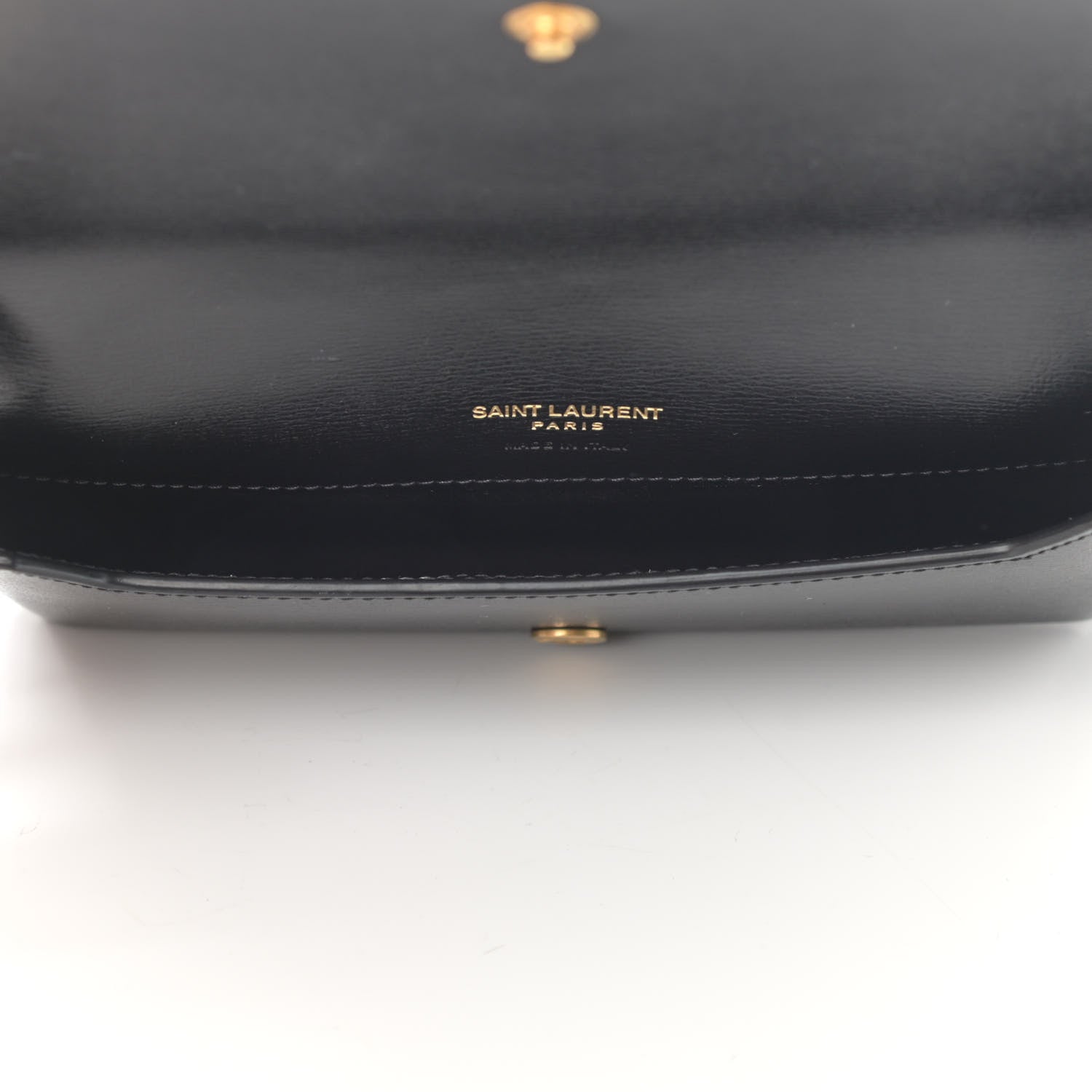 Saint Laurent Smooth Calfskin Monogram Phone Holder Crossbody Black 5 of 13