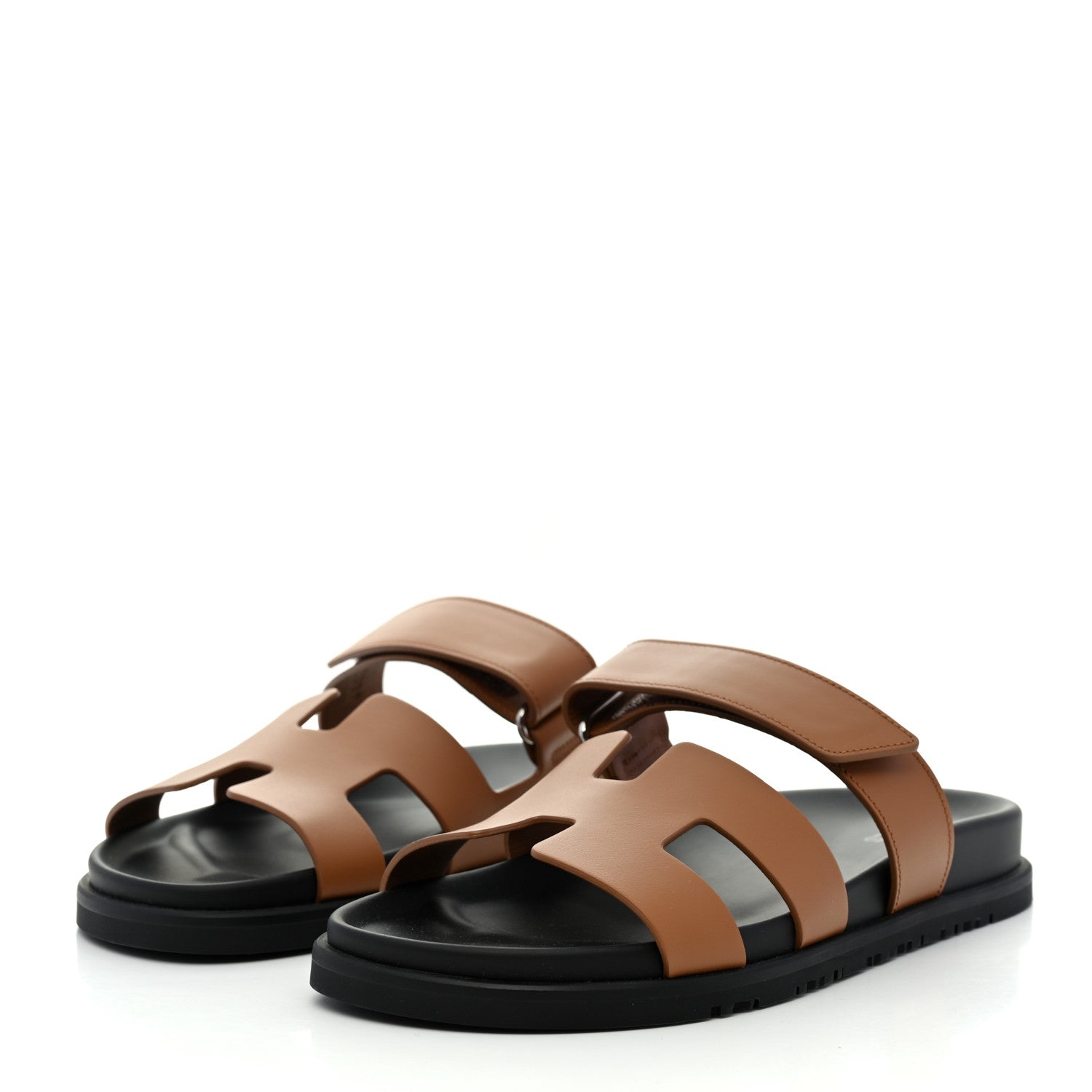 Hermes Calfskin Womens Chypre Sandals 38.5 Naturel 3 of 9