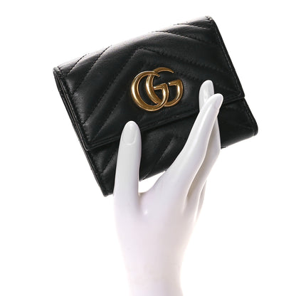 Gucci Calfskin Matelasse GG Marmont Wallet Black 2 of 7