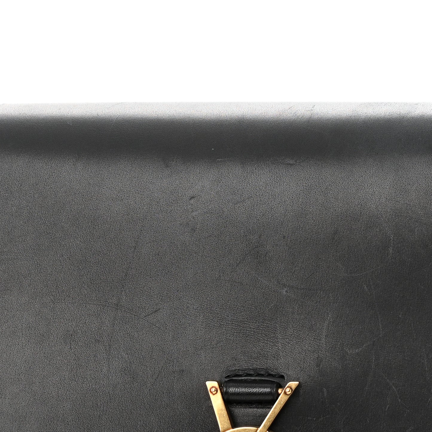 Smooth Calfskin Monogram Medium Kaia Satchel Black