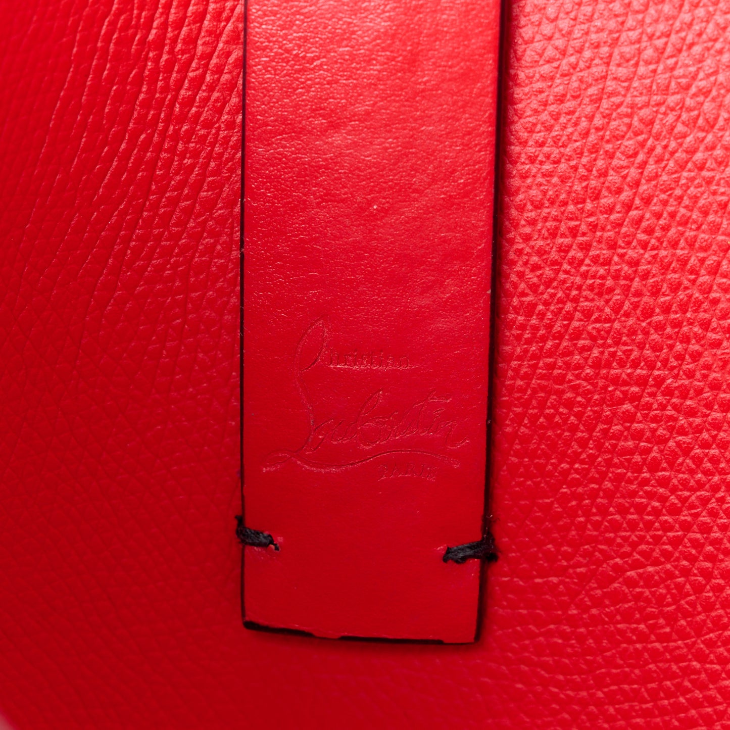 CHRISTIAN LOUBOUTIN Calfskin Spikes Mini East West Cabata Tote Black