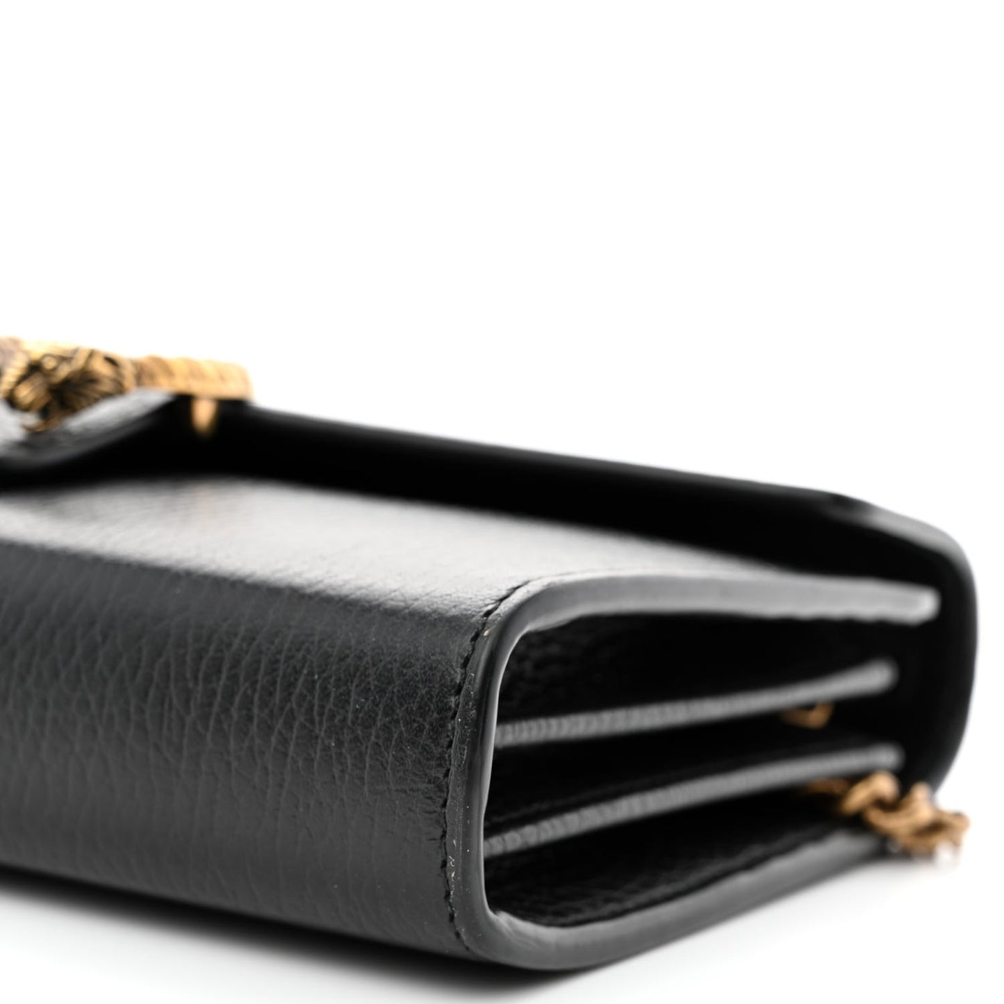 Calfskin Garden Dionysus Chain Wallet Black