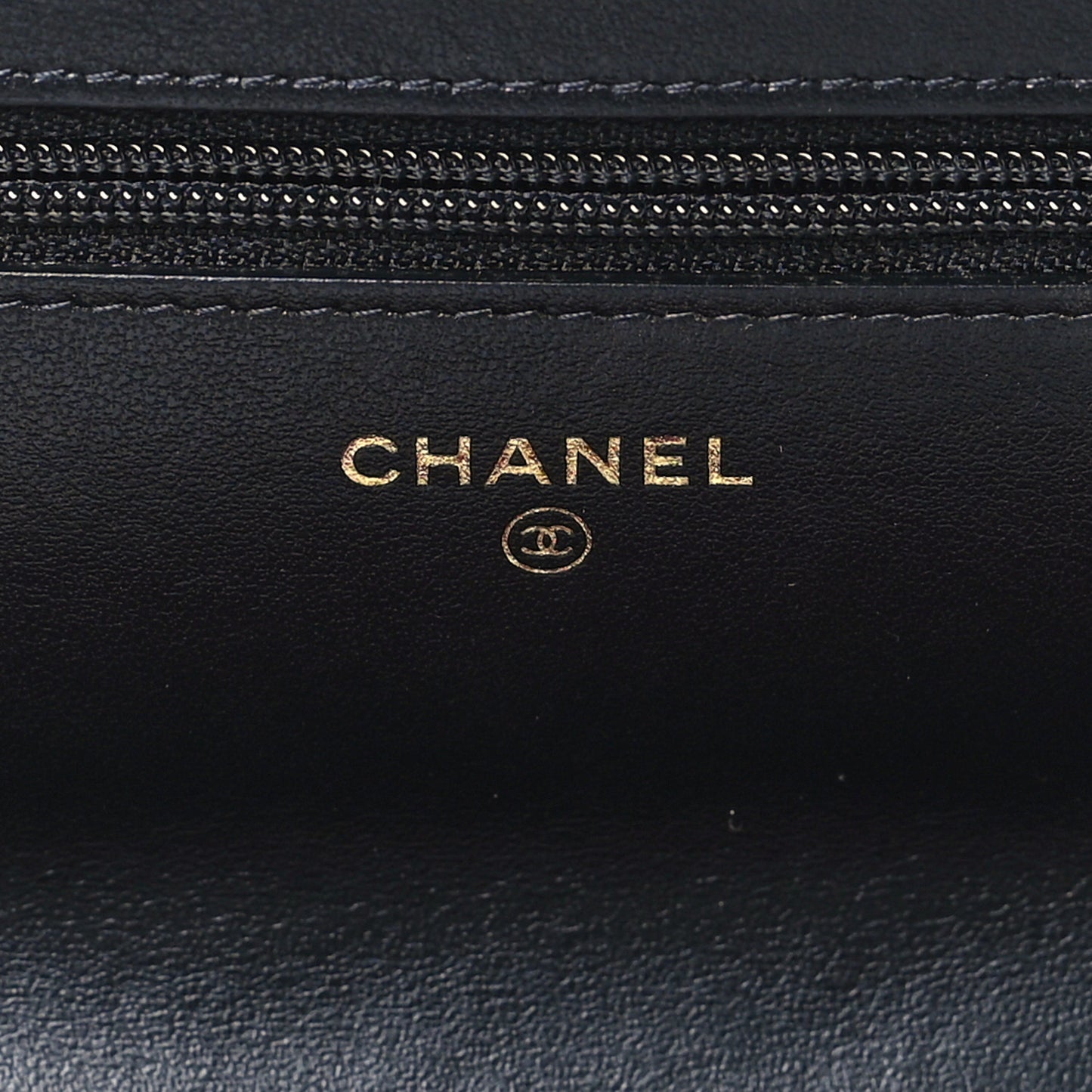 Fabric Printed Chanel 19 Wallet On Chain WOC Black Multicolor
