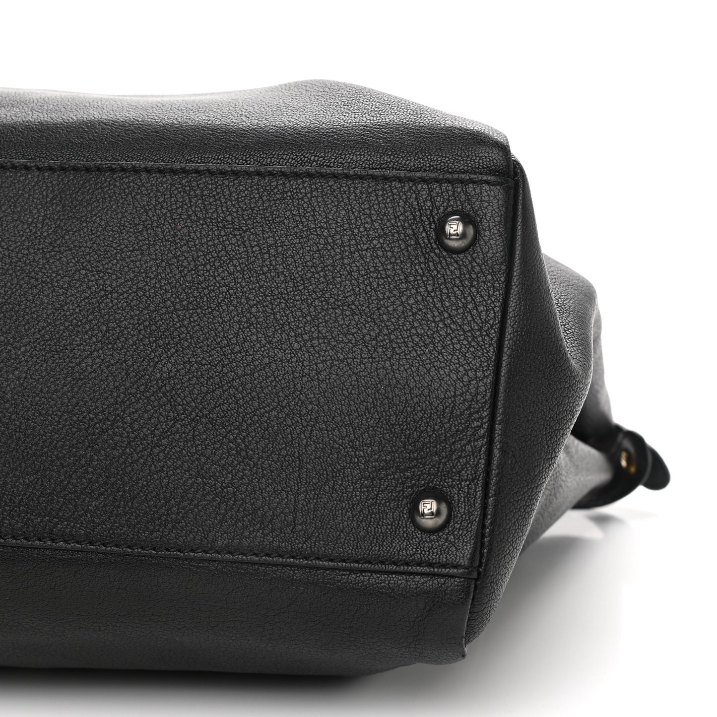 Goatskin Large Peekaboo Iconic Satchel Black Lampone