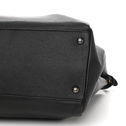 Fendi Goatskin Large Peekaboo Iconic Satchel Black Lampone 6 of 10