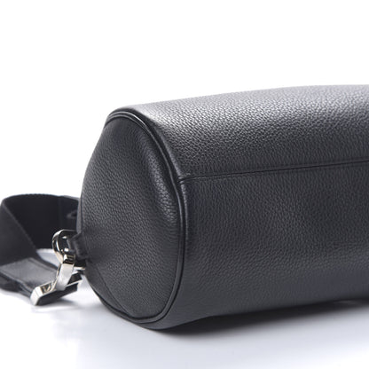 Christian Dior HOMME Grained Calfskin Mens Roller Pouch Black 6 of 8