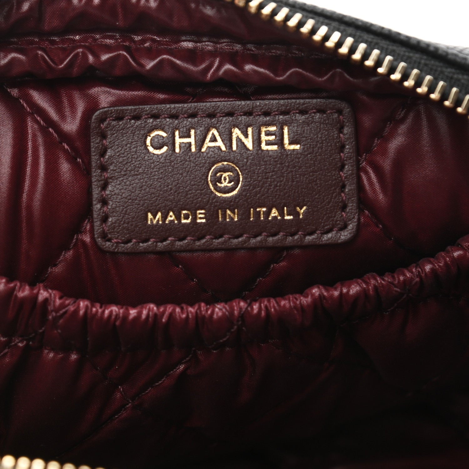 Chanel Caviar Quilted Small Curvy Pouch Cosmetic Case Black 6 of 7