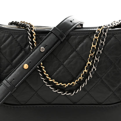 Chanel Aged Calfskin Quilted New Medium Gabrielle Hobo Black 8 of 11