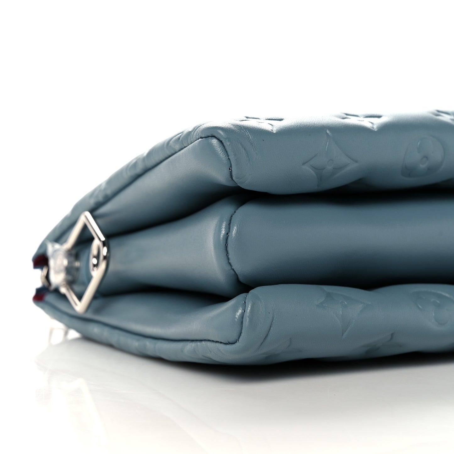 Lambskin Embossed Monogram Coussin PM Blue Glacier