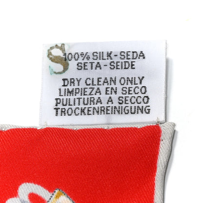 Hermes Silk Chorus Stellarum Scarf 70 Rouge White Multicolor 6 of 7