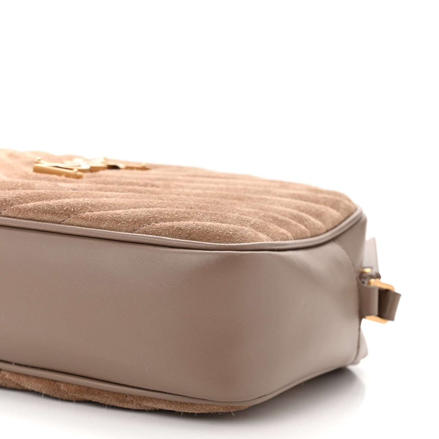 Saint Laurent Suede Matelasse Monogram Lou Camera Bag Taupe 10 of 10