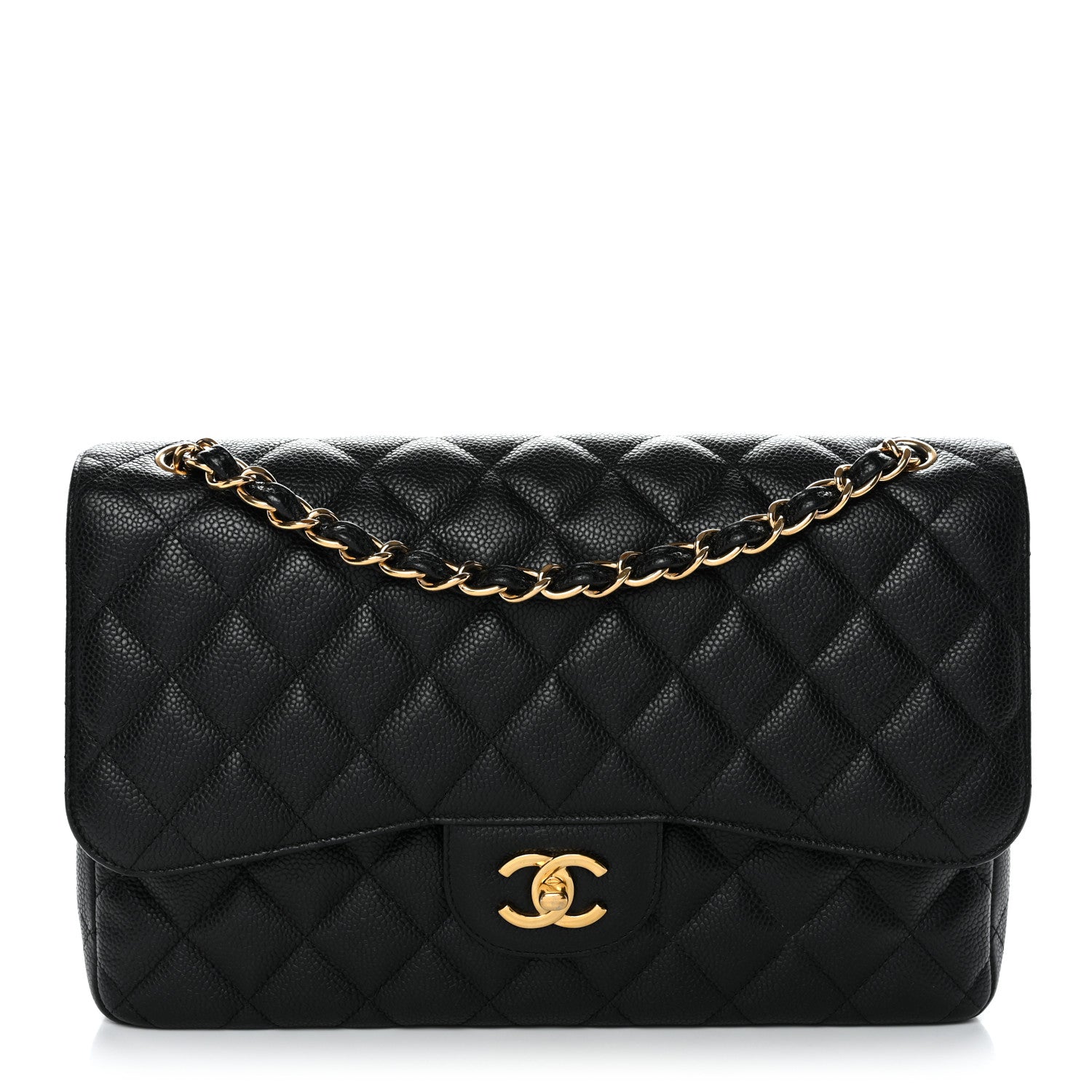 Chanel Caviar Quilted Jumbo Double Flap Black 1 of 11