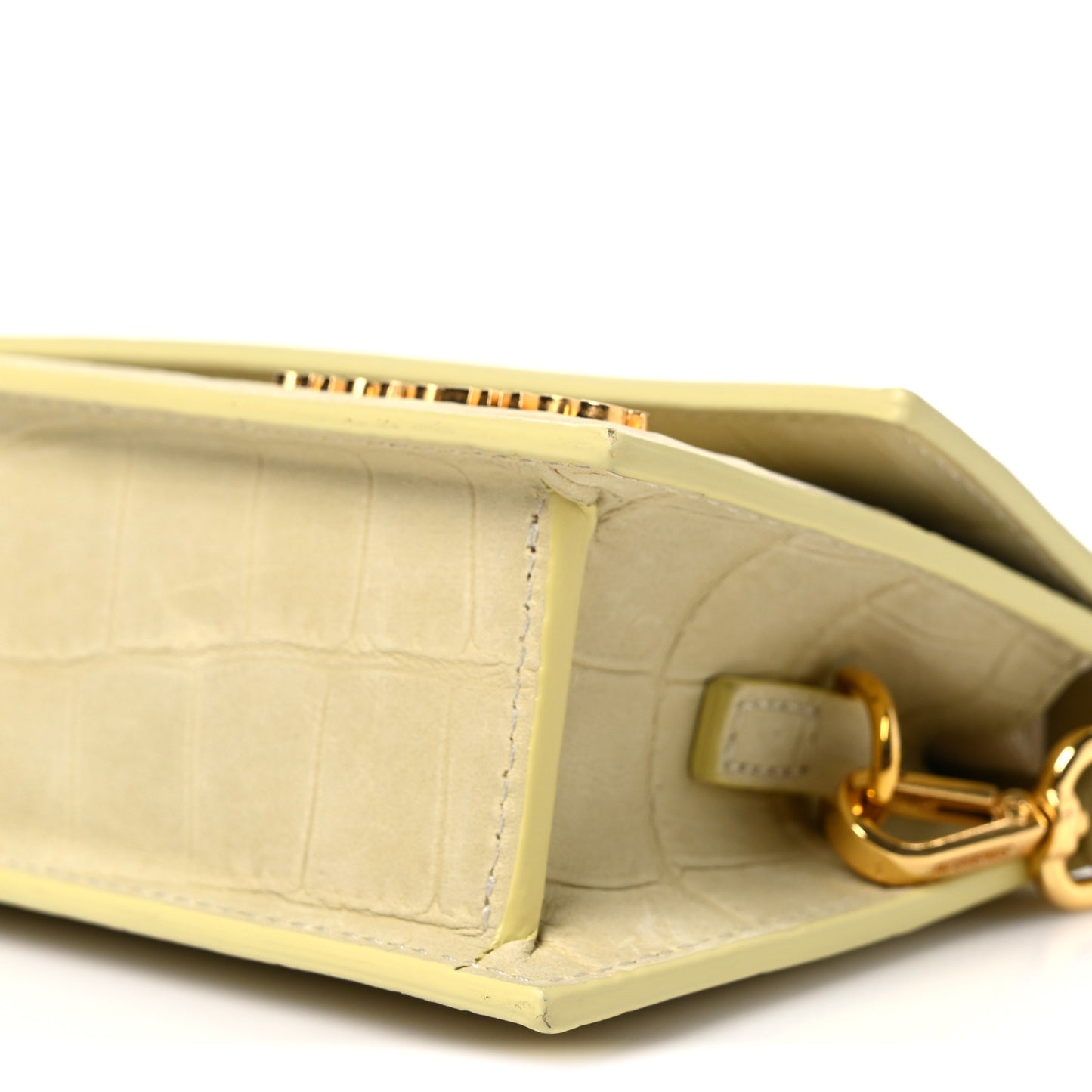 Nubuck Crocodile Embossed Le Chiquito Long Light Yellow