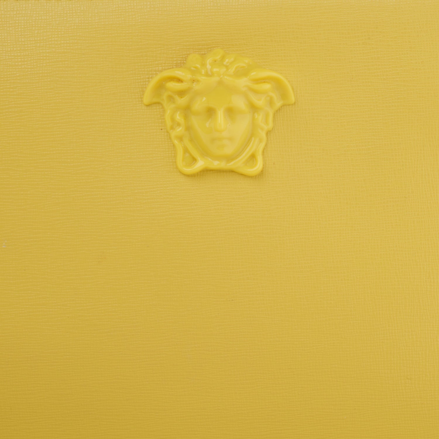 Versace Saffiano Palazzo Wristlet Pouch Yellow 7 of 9