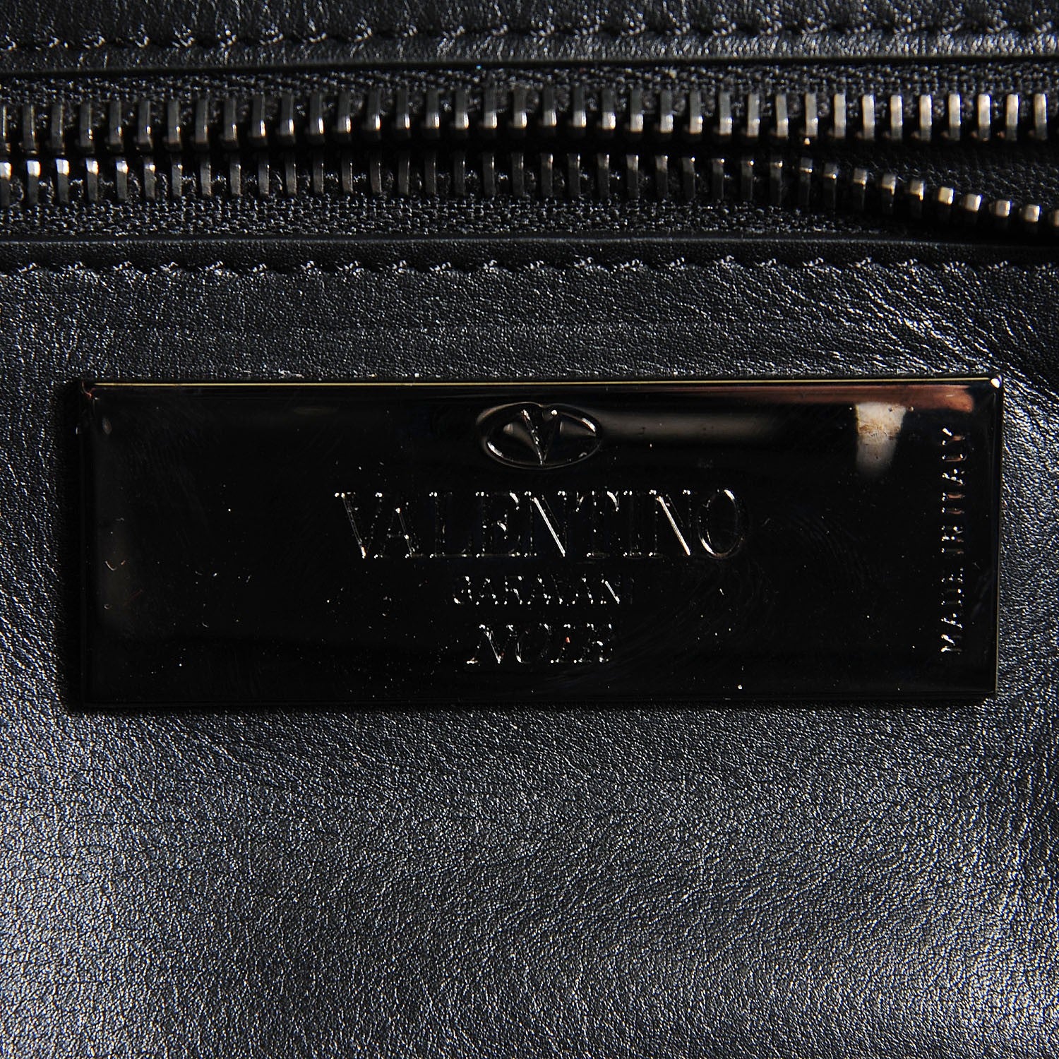 Valentino Garavani Vitello Small Rockstud All Over Tote Black 6 of 9