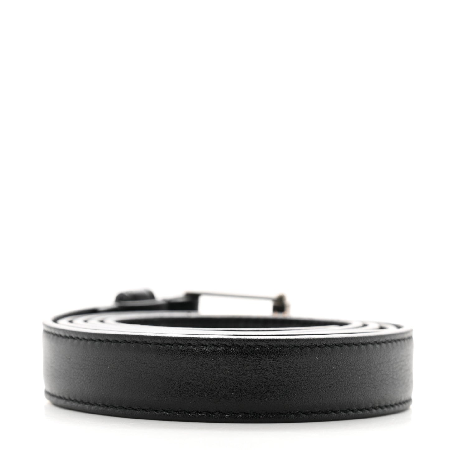 Lambskin Monogram Buckle Belt 100 40 Black