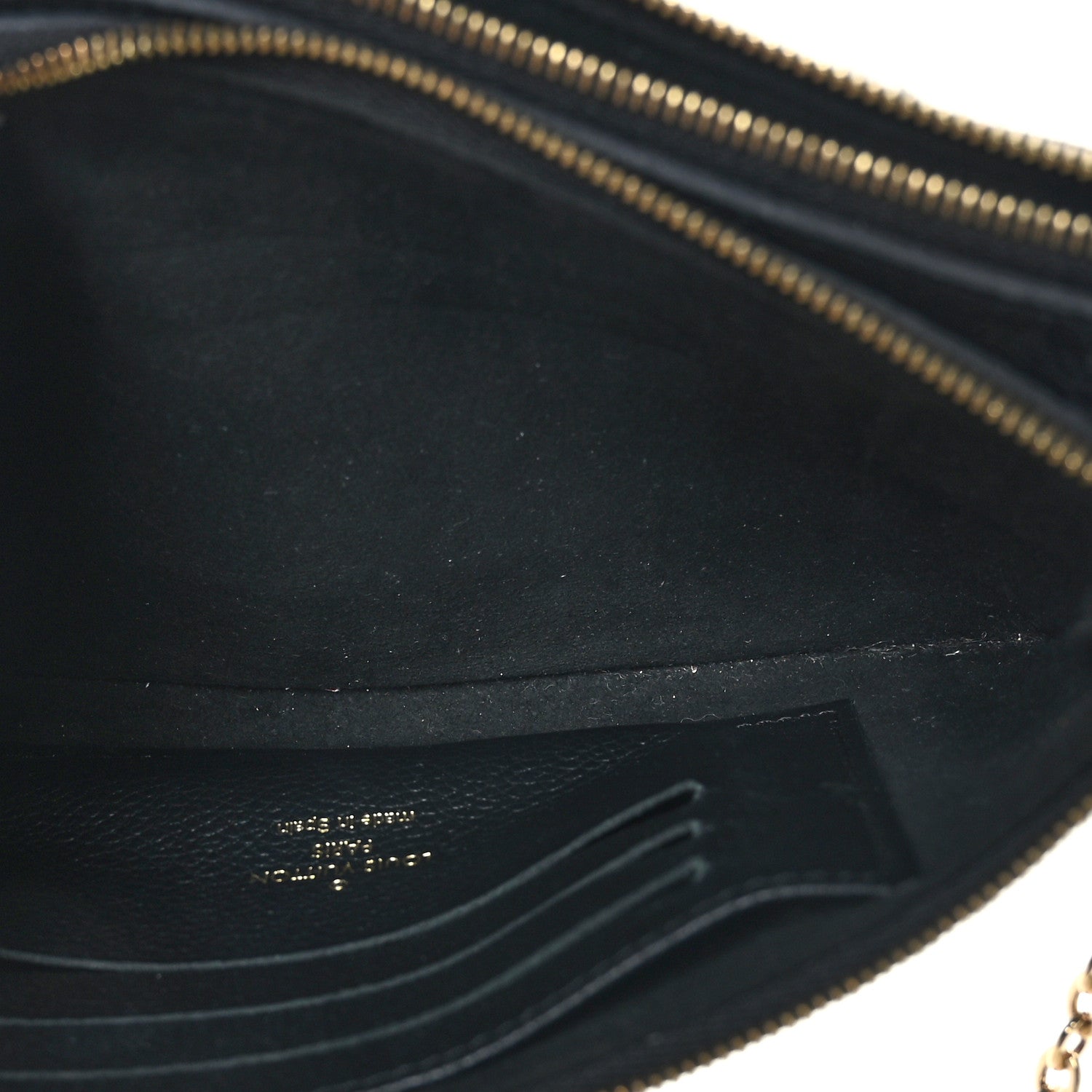 Louis Vuitton Empreinte Double Zip Pochette Black 5 of 9