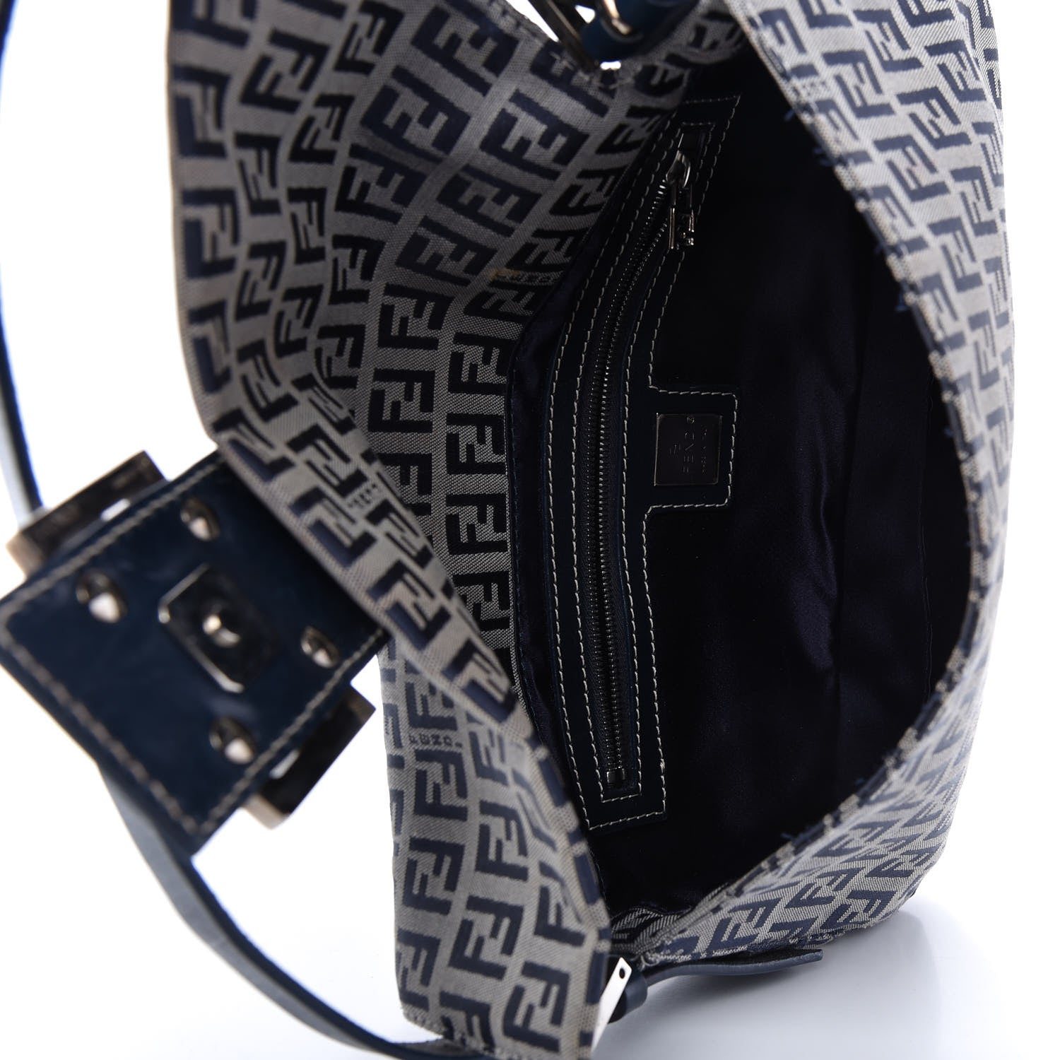 Fendi Zucchino Mini Mama Baguette Navy 5 of 8
