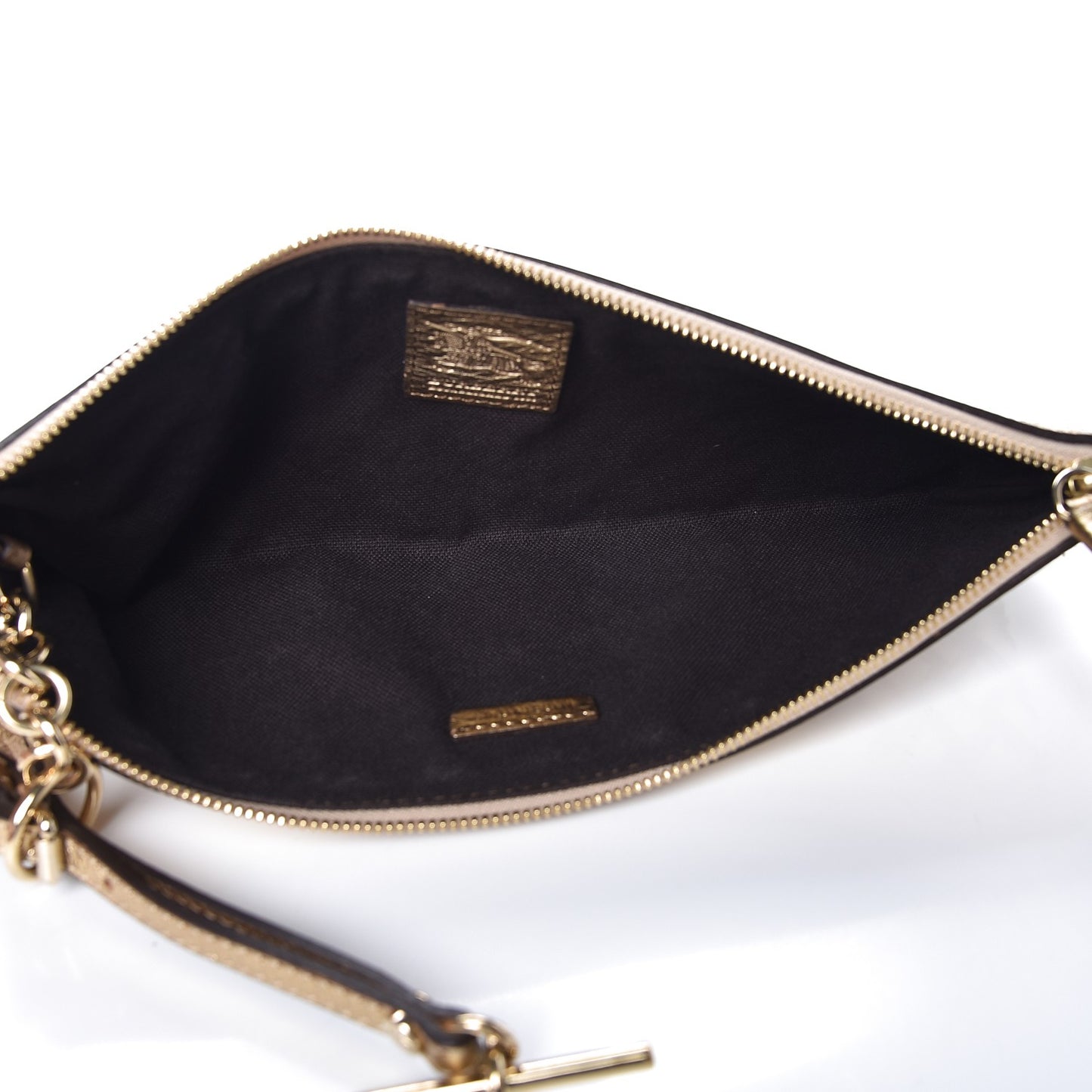 Woven Leather Nova Check Ashcombe Clutch Gold