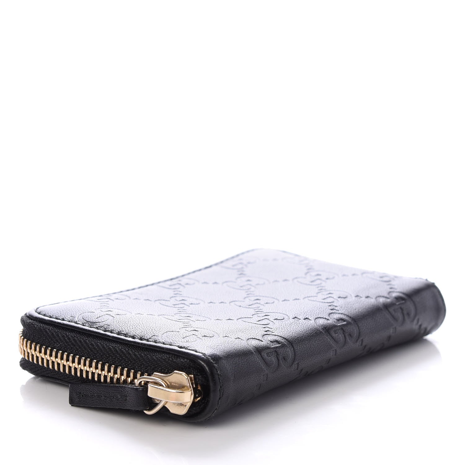 Gucci Guccissima Zip Around Card Case Black 4 of 6