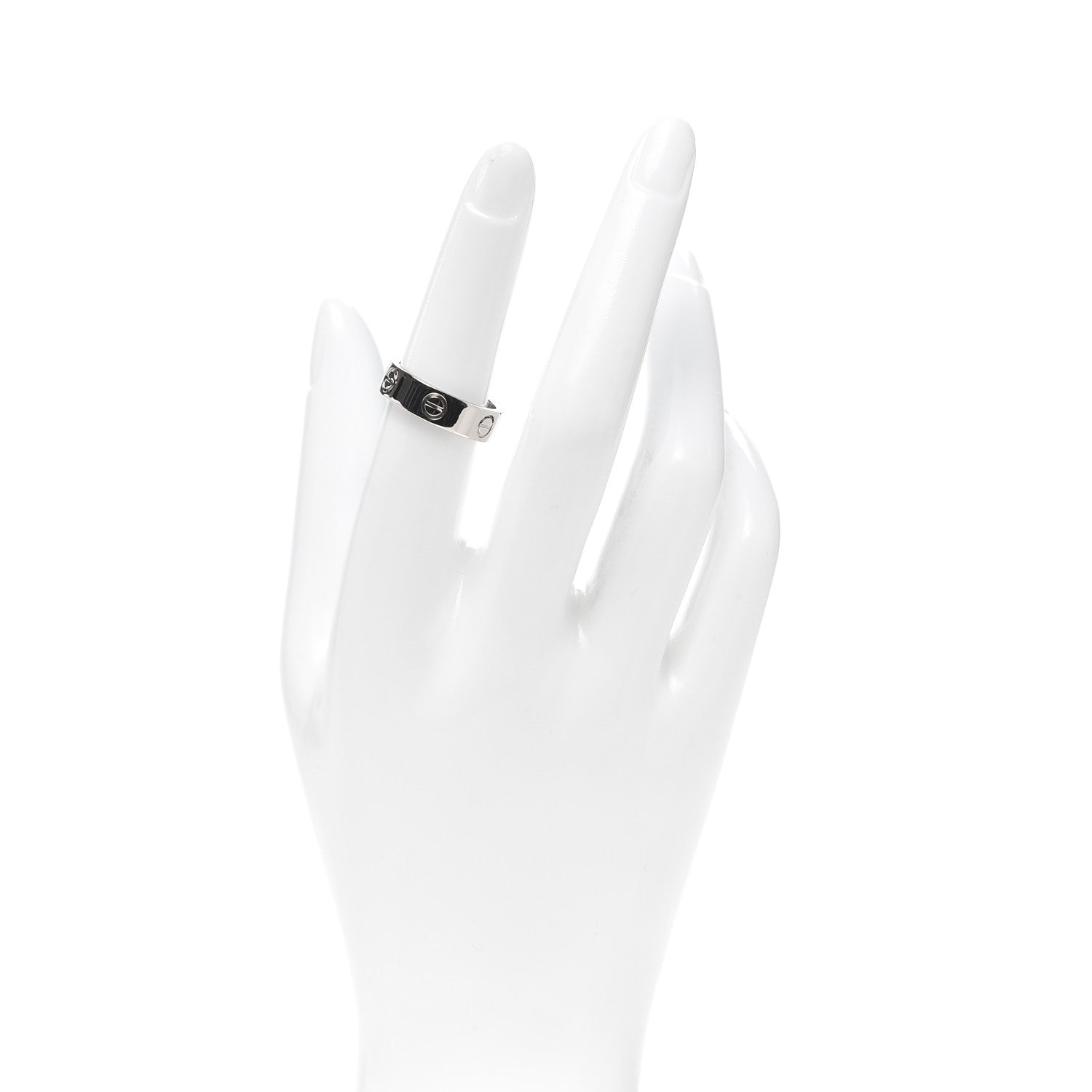Cartier 18K White Gold 5.5mm LOVE Ring 53 6.25 2 of 4