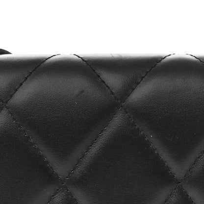 Balenciaga Nappa Calfskin Quilted Touch B Phone Holder With Strap Black 7 of 10