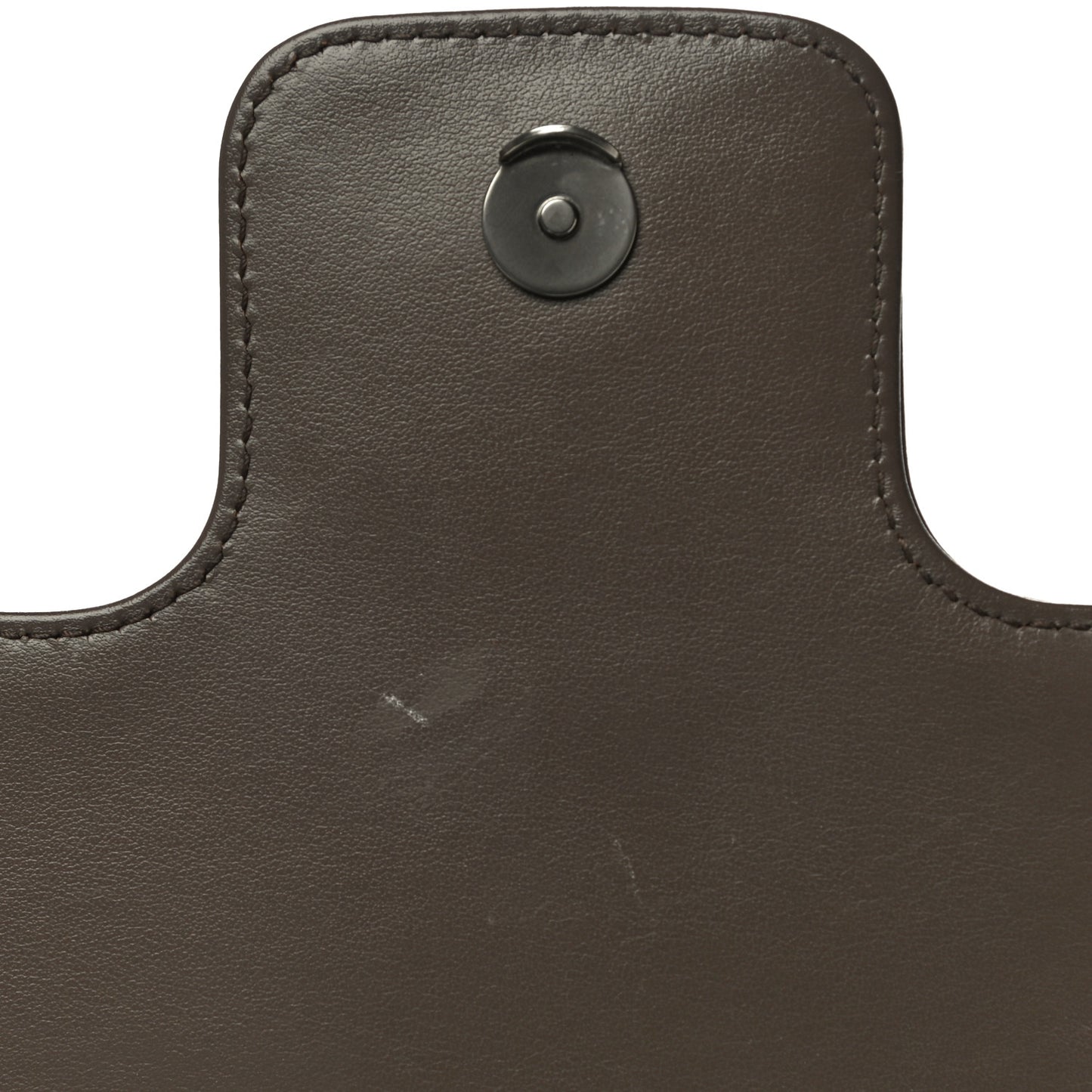 Soft Calfskin Impunture Diagramme Large Chain Flap Shoulder Bag Bambu