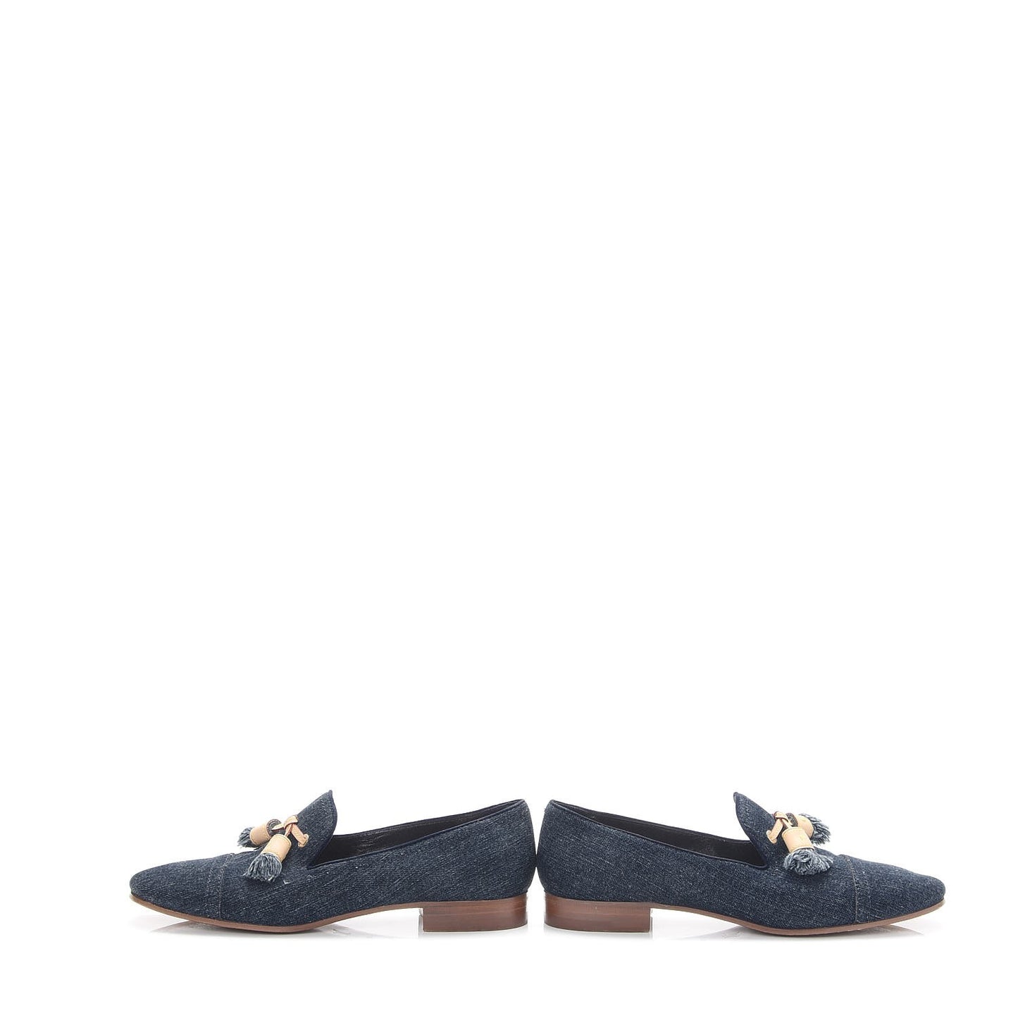 Denim Tassel Loafers 38.5 Navy