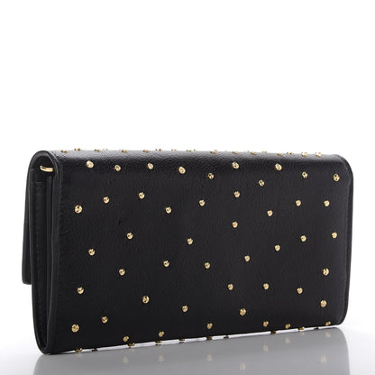 Alexander McQueen Calfskin Studded Skull Wallet on Chain Black 3 of 7