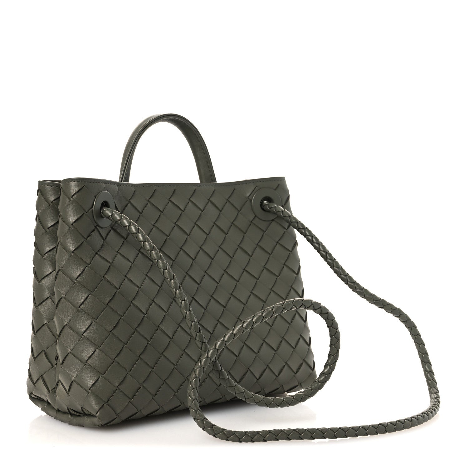 Bottega Veneta Nappa Intrecciato Small Andiamo Shoulder Bag Pickle