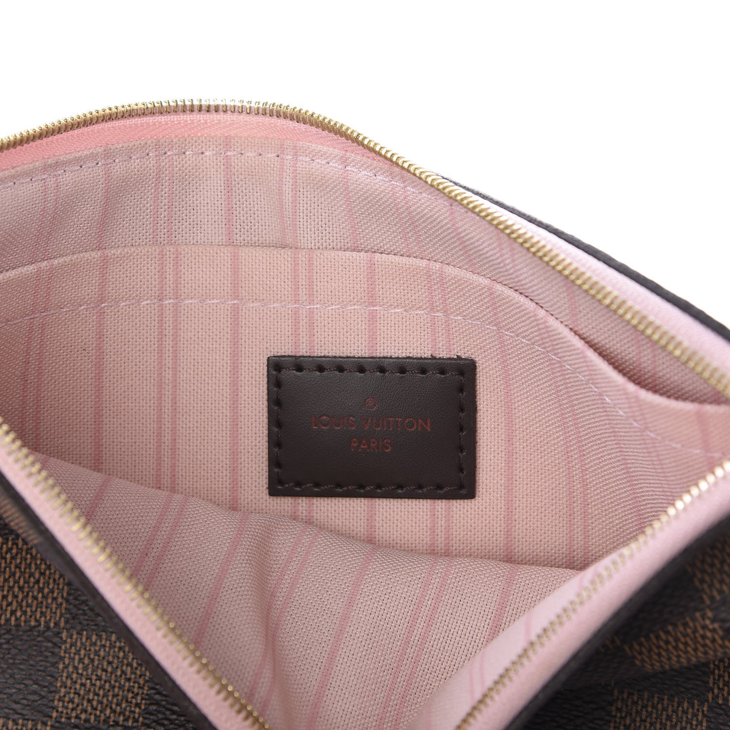 Louis Vuitton Damier Ebene Neverfull MM GM Pochette Rose Ballerine 7 of 8