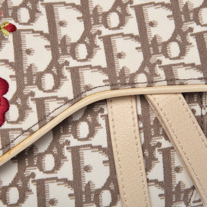 Christian Dior Monogram Vintage Flowers Saddle Bag Beige 8 of 9