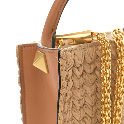 Valentino Garavani Raffia Vlogo Top Handle Bag Naturale 10 of 11