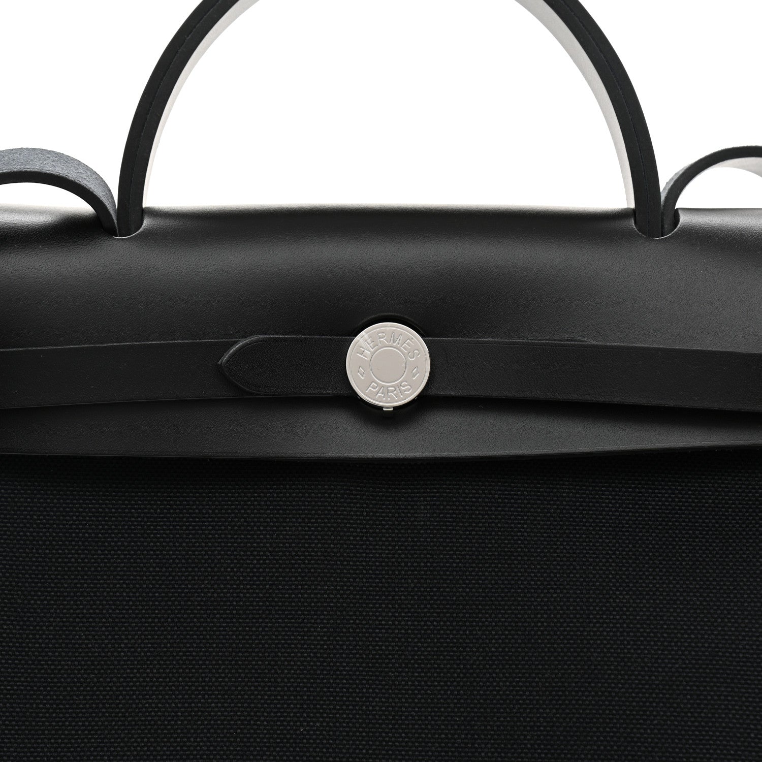 Hermes Military Toile Vache Hunter Herbag Zip Retourne 31 PM Black 9 of 11