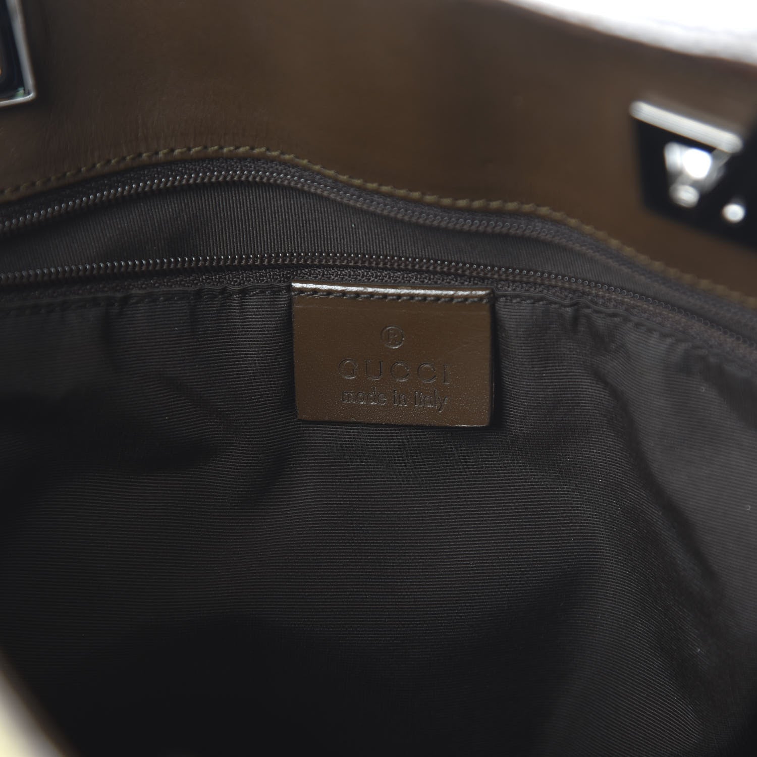 Gucci Monogram Web Large Bucket Tote Brown 8 of 11