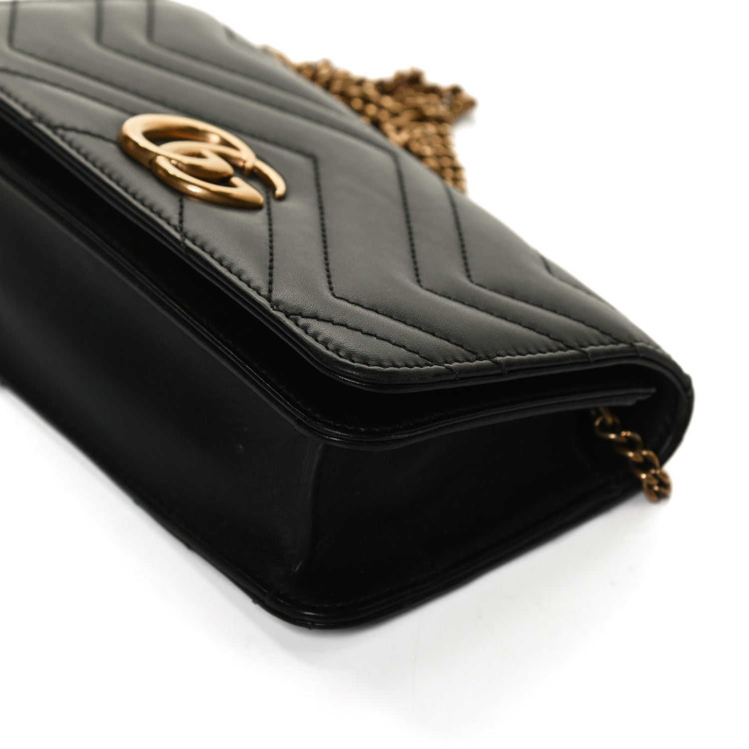 Gucci Calfskin Matelasse GG Marmont Mini Bag Black 10 of 12