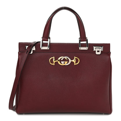 Gucci Grainy Calfskin Medium Zumi Top Handle Bag Vintage Bordeaux 1 of 11