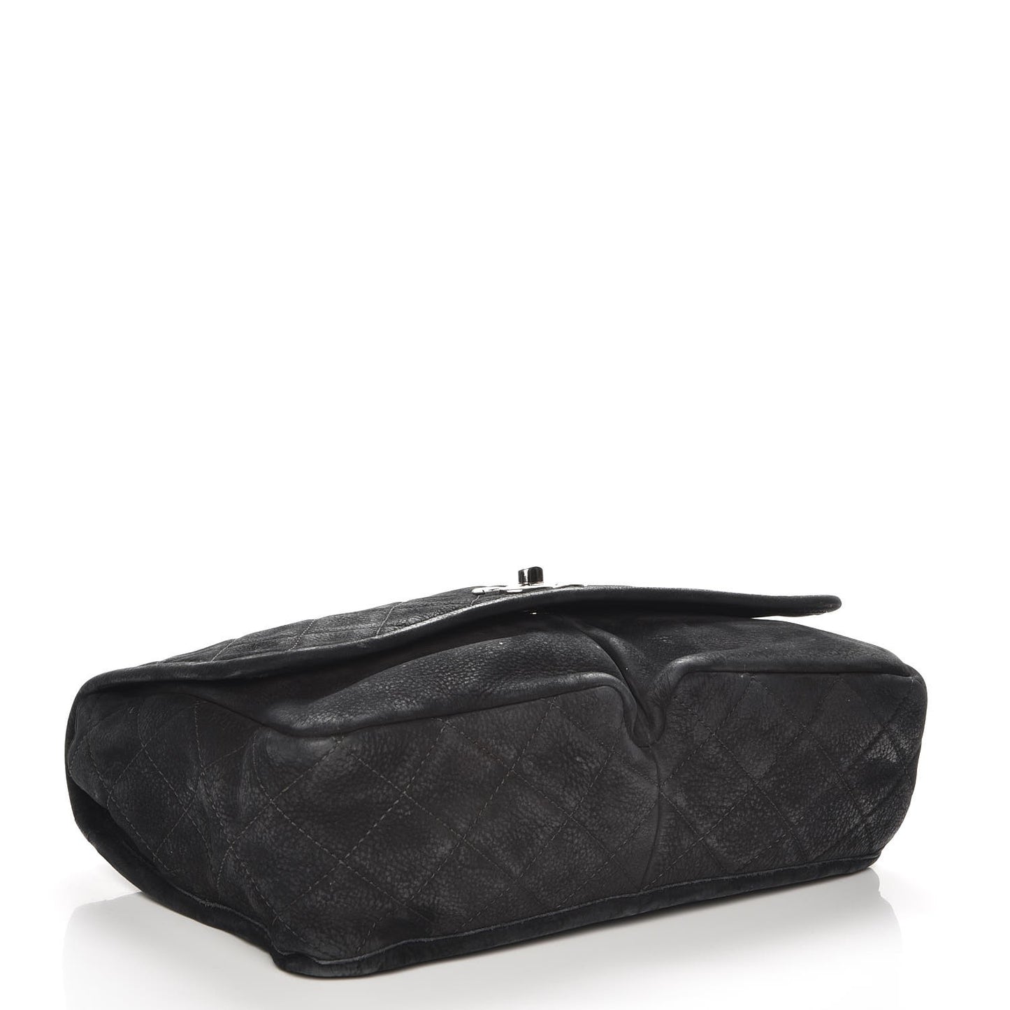Ultra Soft Suede Calfskin Large Natural Beauty Flap Black