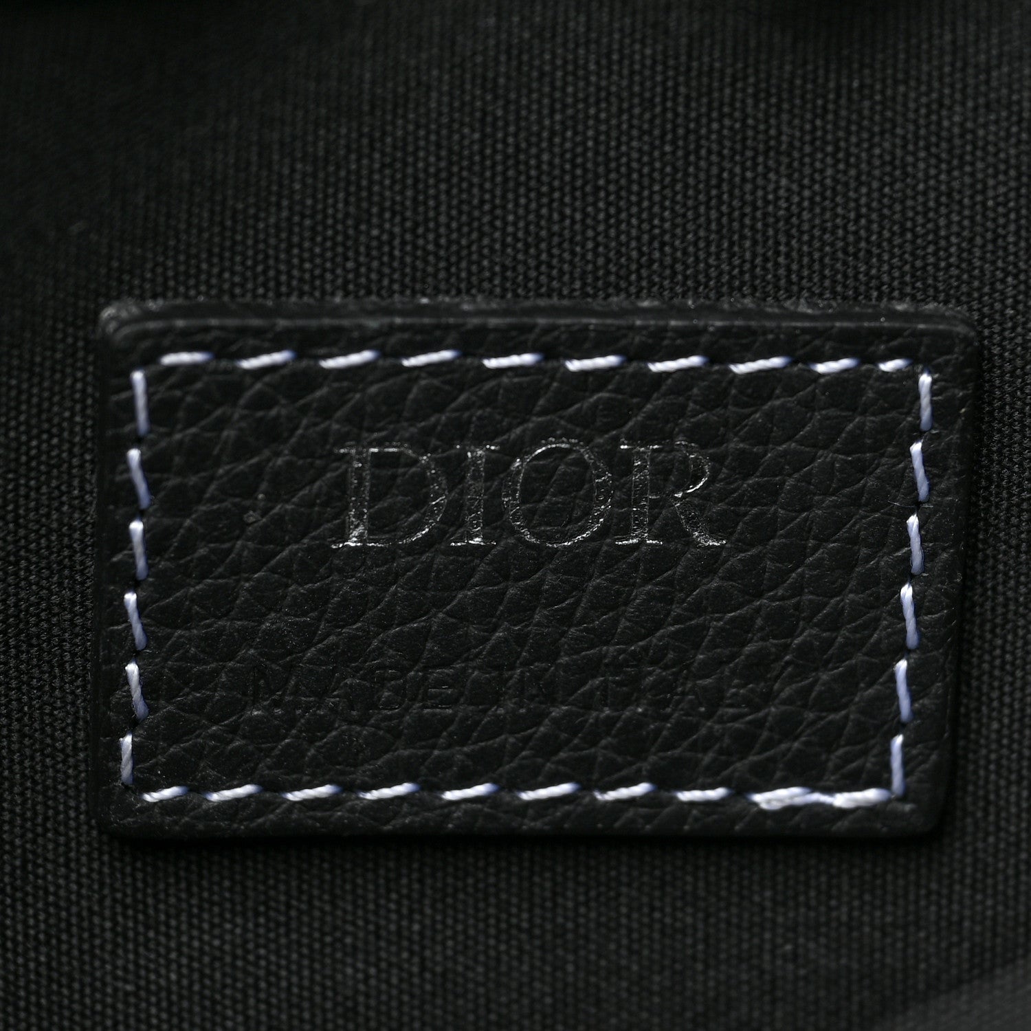 Christian Dior X KAWS Grained Calfskin Saddle Pouch Black 6 of 12