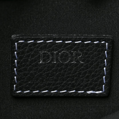 Christian Dior X KAWS Grained Calfskin Saddle Pouch Black 6 of 12