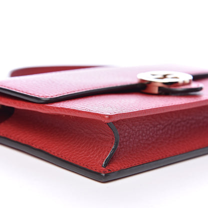 Gucci Dollar Calfskin Interlocking G Chain Wallet Red 8 of 10