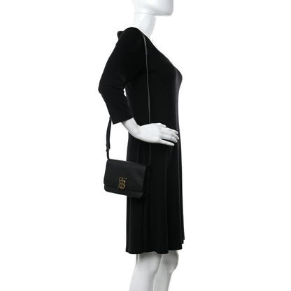Burberry Grained Calfskin Mini TB Bag Black 2 of 9